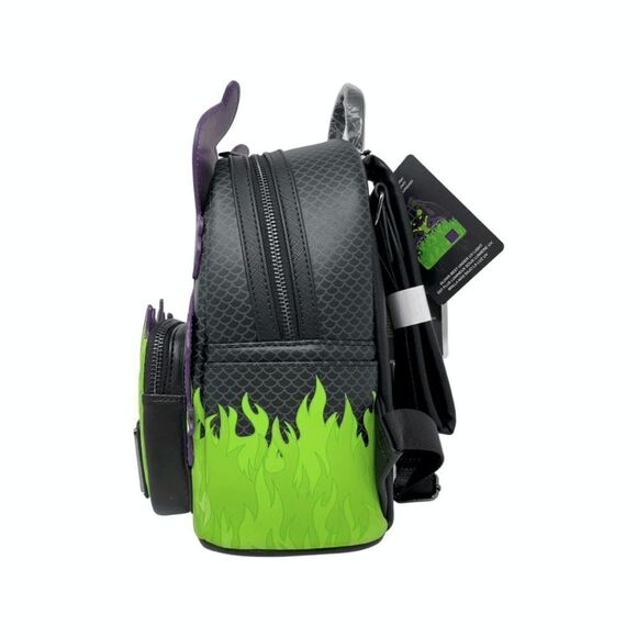 Loungefly Disney Maleficient Glow in the Dark Dragon Mini Backpack - Picture 3 of 5
